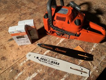 Husqvarna 120 Mk II 12"[30cm] Cannon Dime Tip Bar Starter Carving Package